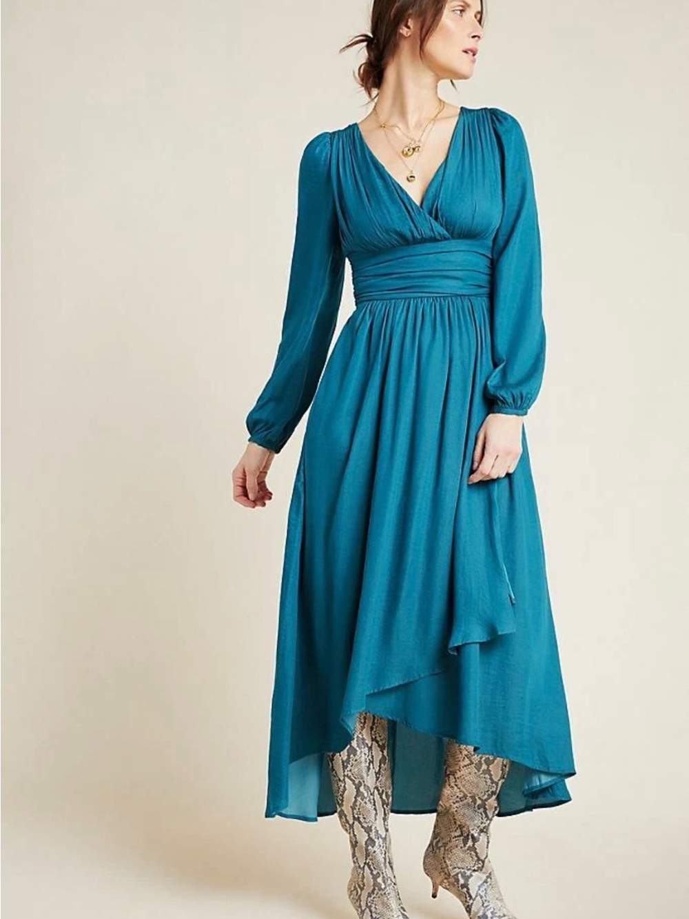 Anthropologie Gwendolyn Maxi Dress – Teal – Size 4